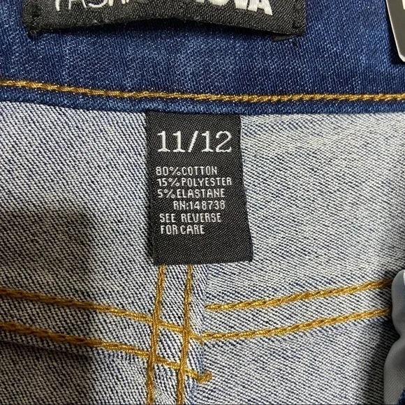 NWT Fashionnova High Waisted Slightly Distressed Blue Jeans 11 - Picture 3 of 6